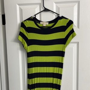 Green and Nancy stripped Michael Kors maxi dress